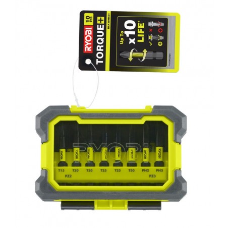 Mieszany zestaw bitów TORQUE+ 10 szt. Ryobi RAK10MSDI