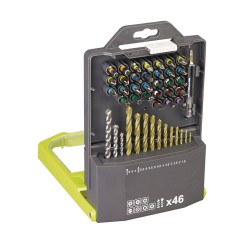 Zestaw wierteł i bitów Ryobi RAK46MIXC, 46 szt.