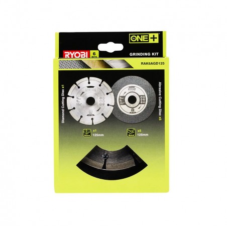 Zestaw tarcz do szlifierki kątowej 125 mm Ryobi RAK6AGD125, 6 szt.