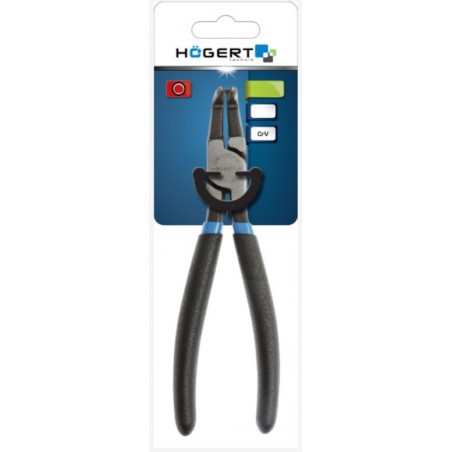 Szczypce do pierścieni osadczych wewnętrzne proste 180 mm Hoegert HT1P141