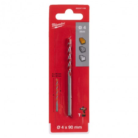 Wiertło do betonu 4x90 mm Milwaukee Premium