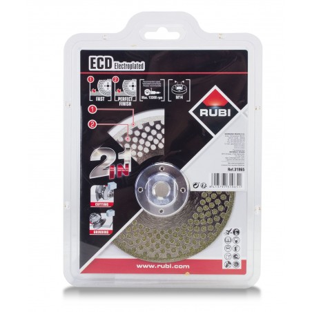 Tarcza diamentowa do cięcia i szlifowania ECD 125 mm Rubi 31965