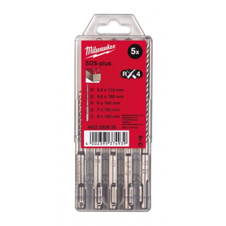 WIERTŁA Ø5 MM SDS-PLUS MILWAUKEE RX4 - 4 OSTRZOWE