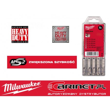 WIERTŁA SDS-PLUS MILWAUKEE - 2 OSTRZOWE/KASETY