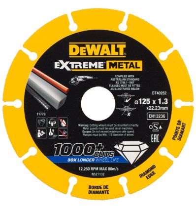 Tarcza diamentowa do metalu 125x22,2x1,3 mm DeWalt Extreme