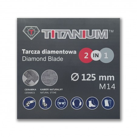 Tarcza diamentowa 2w1 125 mm TITANIUM Speed CUT