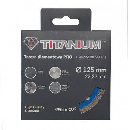 Tarcza diamentowa 125 mm TITANIUM PRO Speed Cut