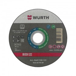 Tarcza tnąca do stali nierdzewnej 125x22,23 mm Wurth