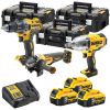 Zestaw DeWalt Combo 18V Wkrętarka DCD791 Szlifierka DCG405 Klucz DCF899 3x5Ah TSTAK DCKM009