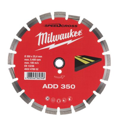 ADD350 Tarcza diamentowa do asfaltu 350mm 25,4mm Milwaukee