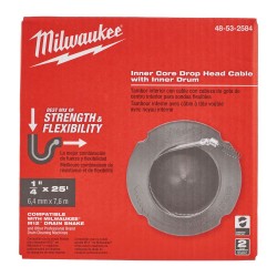 Główka prosta Ø 8 mm x 7,6 m Milwaukee do przepychacza