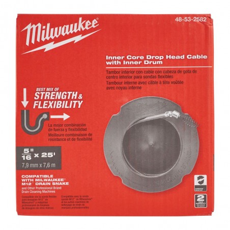 Główka prosta Ø 8 mm x 7,6 m Milwaukee do przepychacza