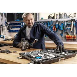 Zestaw narzędzi nasadowych 108szt. Hogert HT1R454