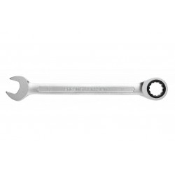 Klucz płasko oczkowy z grzechotką ze stali CrV 24mm 72T Hogert HT1R024