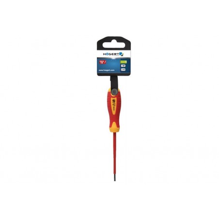 Wkrętak płaski 2.5 x 75 mm, 1000 V, stal S2 Hogert HT1S902