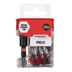 Zestaw bitów TICTAC PH2 25mm 25szt. + uchwyt 60mm  Milwaukee