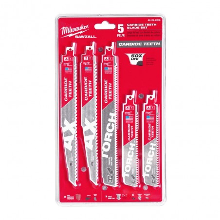Zestaw brzeszczotów Sawzall Carbide Milwaukee 5 szt.