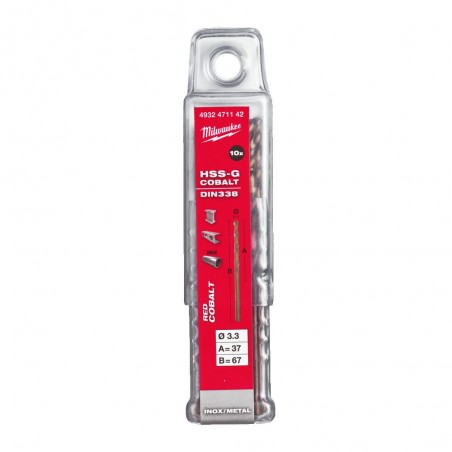 Wiertło HSS-G CO 3,3 mm Milwaukee 10 szt.