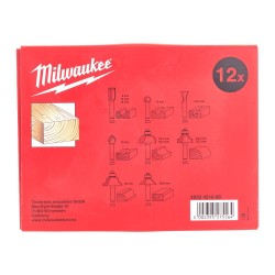 Frezy do drewna z trzpieniem 8mm - zestaw 12 sztuk Milwaukee
