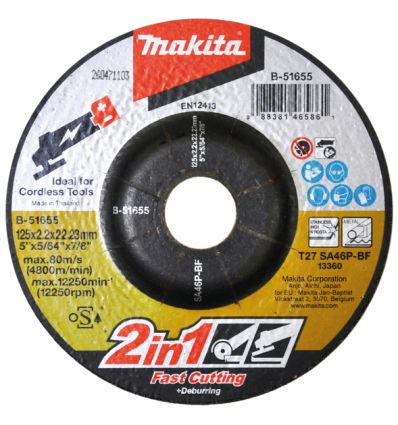 Tarcza 2w1 125x2,2x22,23mm Makita B-51655