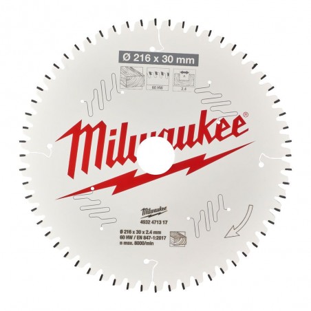 Zestaw tarcz 216 x 30 mm Twin pack 48 i 60 zębów 2 szt. Milwaukee