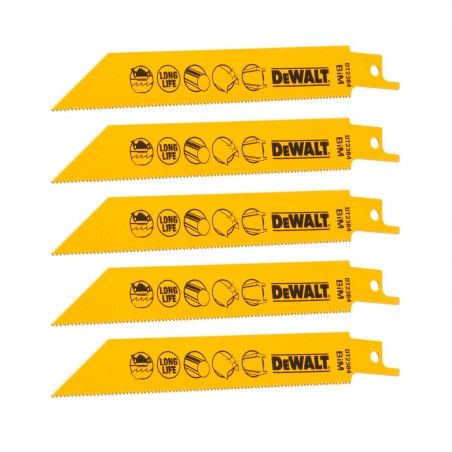 Zestaw brzeszczotów BIM do metalu 152 mm DeWalt DT2384, 5 szt