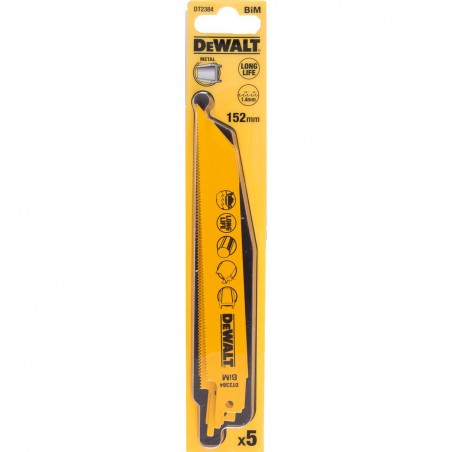 Zestaw brzeszczotów BIM do metalu 152 mm DeWalt DT2384, 5 szt