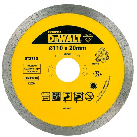 Tarcza diamentowa do ceramiki i granitu 110x20 mm DeWalt DT3715