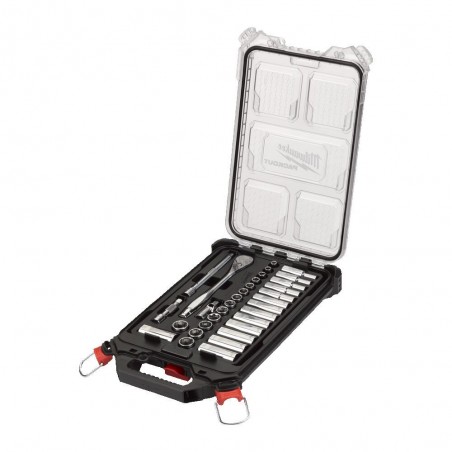 Nasadki 3/8˝ z grzechotką zestaw 32 szt. Milwaukee PACKOUT™ SLIM