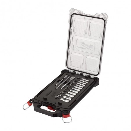 Nasadki 1/4˝ z grzechotką zestaw 28 szt. PACKOUT™ SLIM Milwaukee