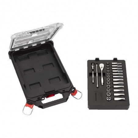 Nasadki 1/4˝ z grzechotką zestaw 28 szt. PACKOUT™ SLIM Milwaukee