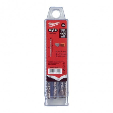 Wiertła do betonu SDS-Plus 5.5x110x50 Milwaukee 10 szt.