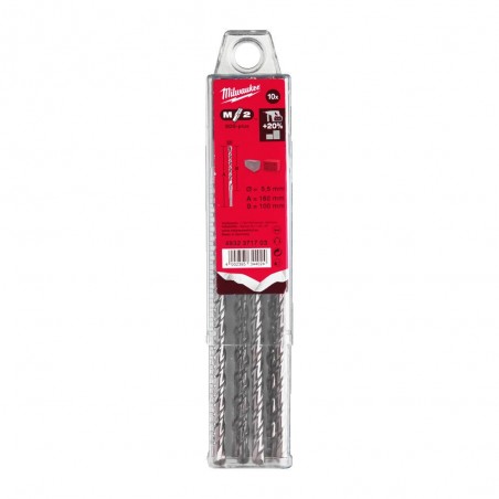 Wiertła do betonu SDS-Plus 5.5x160x100 Milwaukee 10 szt.