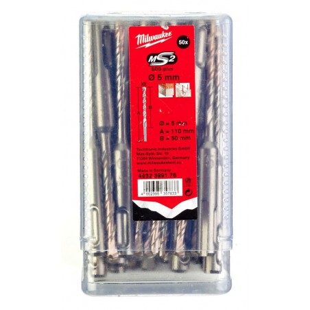 Wiertła do betonu SDS-Plus 5x110x50 Milwaukee 50 szt.