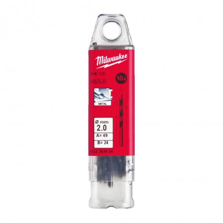 Wiertła do metalu HSS 2x49x24 Milwaukee 10 szt.