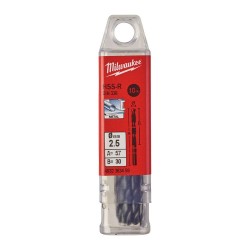 Wiertła do metalu HSSR 2,5x57x30 Milwaukee 10 szt.
