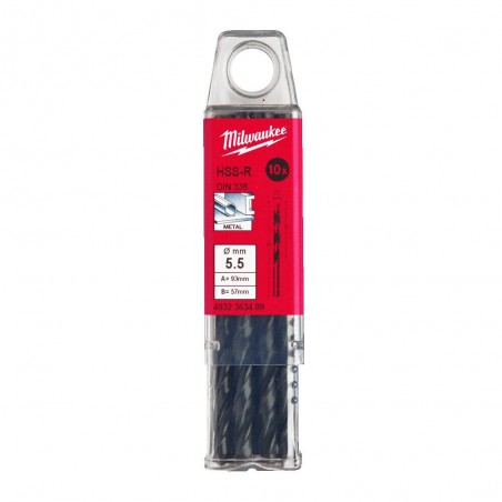 WIERTŁA DO METALU Ø DO 5 MM - 10 SZTUK  HSS-R - DIN 338