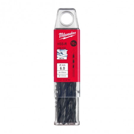 WIERTŁA DO METALU Ø DO 5 MM - 10 SZTUK  HSS-R - DIN 338