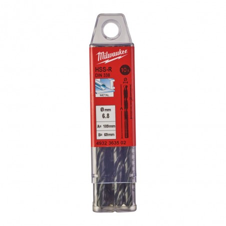 WIERTŁA DO METALU Ø DO 5 MM - 10 SZTUK  HSS-R - DIN 338