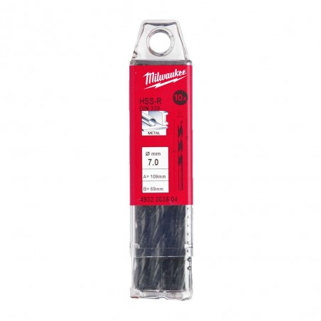 WIERTŁA DO METALU Ø DO 5 MM - 10 SZTUK  HSS-R - DIN 338