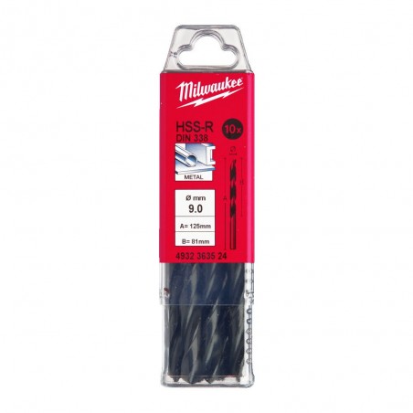 Wiertła do metalu HSSR 9x125x81 Milwaukee 10 szt.