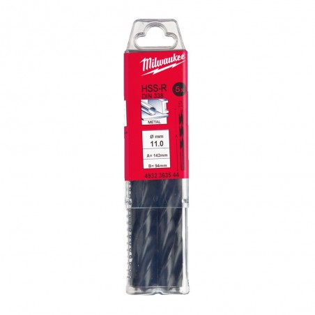 Wiertła do metalu HSSR 11x142x94 Milwaukee 5 szt.