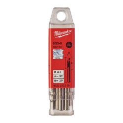 KRÓTKIE WIERTŁA DO METALU - 10 SZTUK MILWAUKEE HSS-G