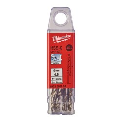 KRÓTKIE WIERTŁA DO METALU - 10 SZTUK MILWAUKEE HSS-G