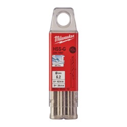 KRÓTKIE WIERTŁA DO METALU - 10 SZTUK MILWAUKEE HSS-G