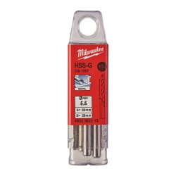 KRÓTKIE WIERTŁA DO METALU - 10 SZTUK MILWAUKEE HSS-G