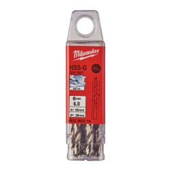KRÓTKIE WIERTŁA DO METALU - 10 SZTUK MILWAUKEE HSS-G