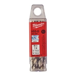 KRÓTKIE WIERTŁA DO METALU - 10 SZTUK MILWAUKEE HSS-G