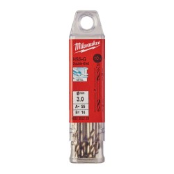 KRÓTKIE WIERTŁA DO METALU - 10 SZTUK MILWAUKEE HSS-G