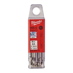 KRÓTKIE WIERTŁA DO METALU - 10 SZTUK MILWAUKEE HSS-G